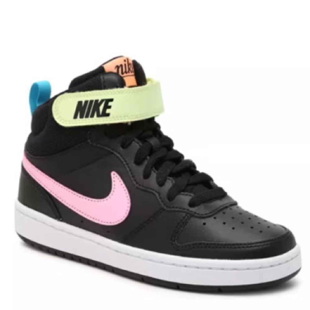 Nike Black and Yellow High-Top Sneakers